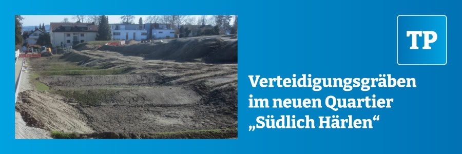“Verteidigungsgräben” im neuen Überlinger Quartier “Südlich Härlen”.