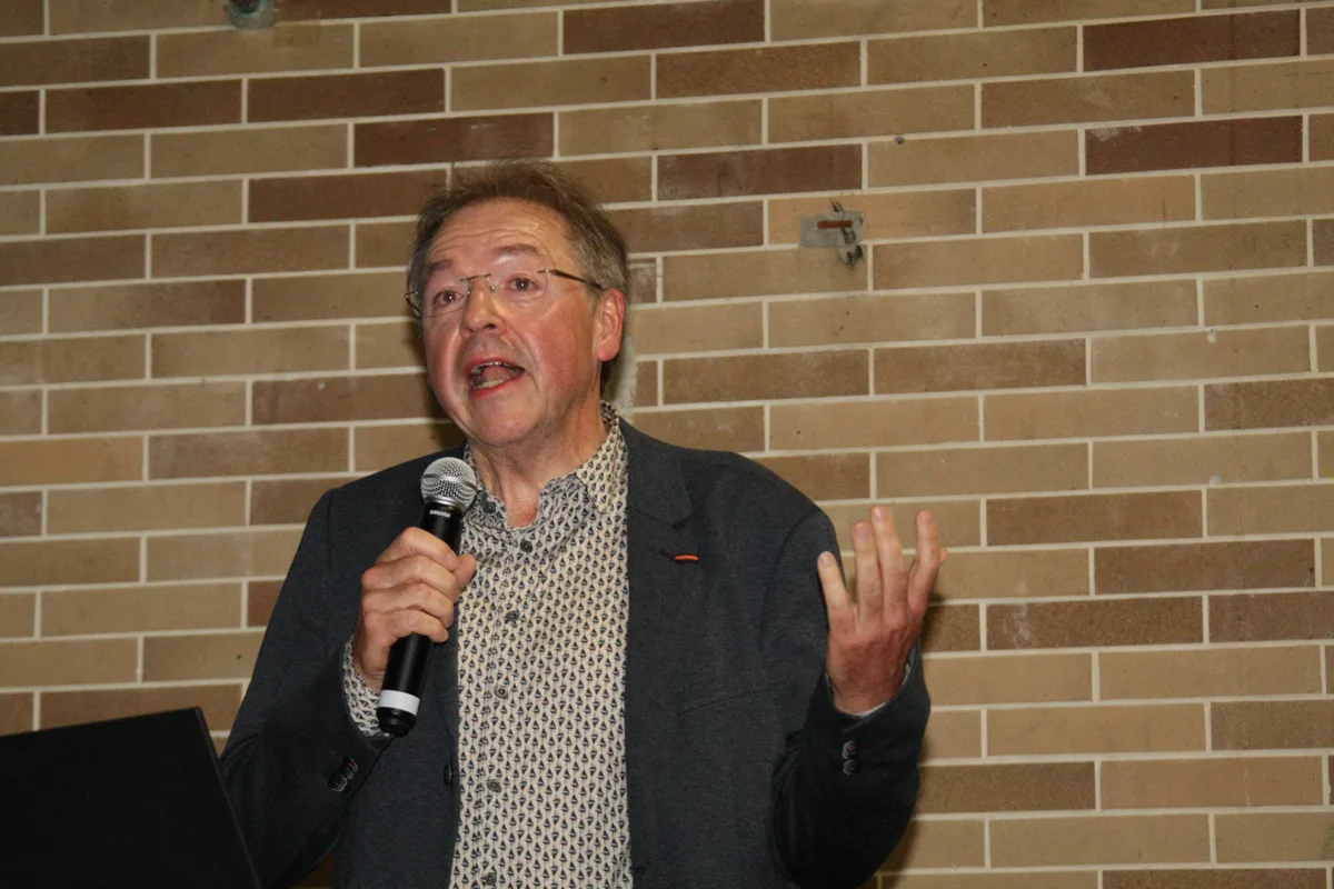Anti-AfD-Veranstaltung in Wangen-Karsee. Der Vortrag von Matthias Pöhlmann.   