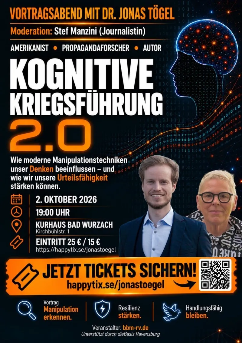 Wie die Tagesschau zur Horrorshow wird. Dr. Jonas Tögel am 2. Oktober 2026 in Bad Wurzach.  